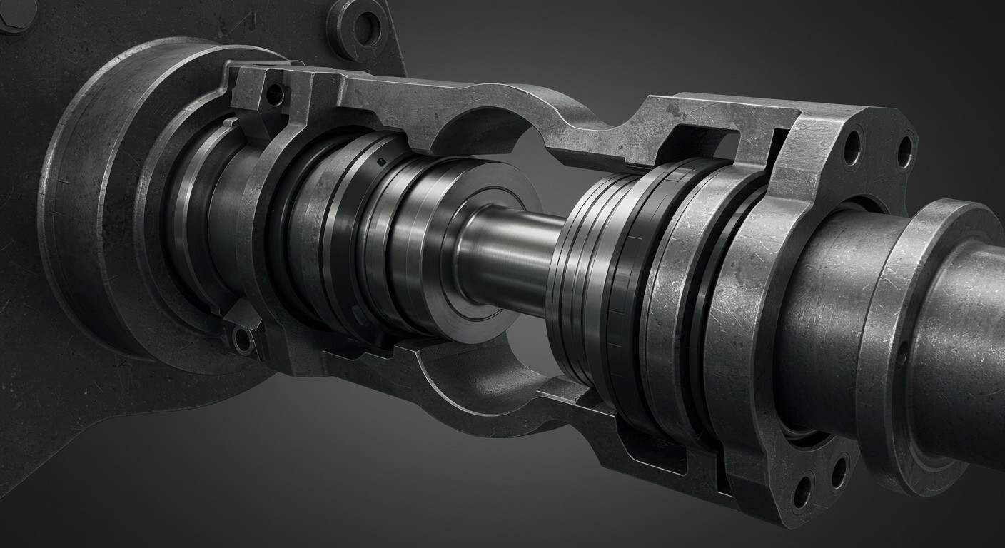 Детали гидроцилиндра: поршень, шток, уплотнения