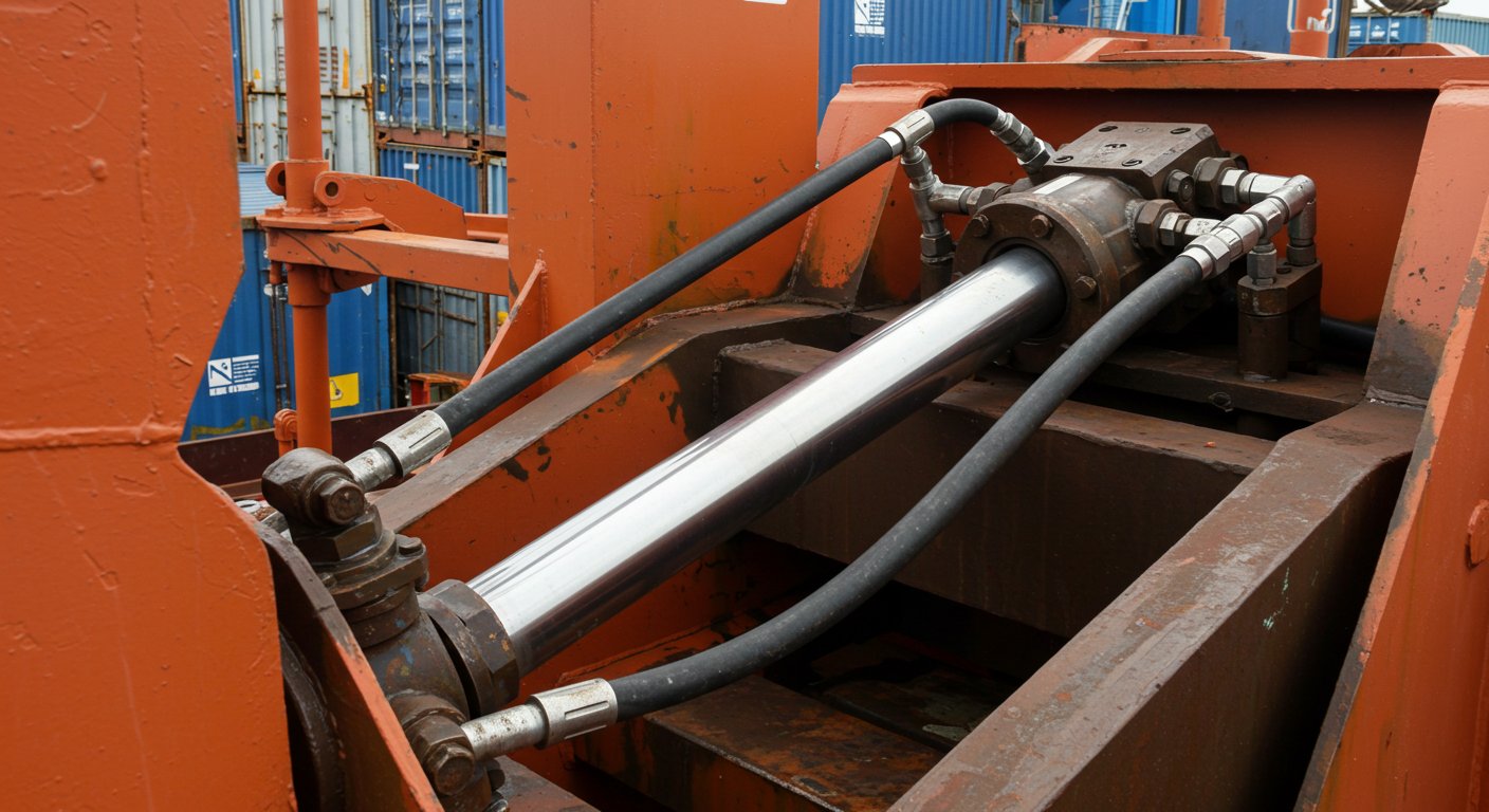 Гидроцилиндр на морском судне, установка и работа