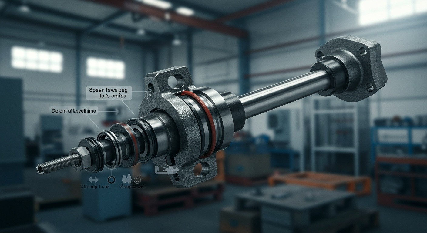 Гидроцилиндр с уплотнителями