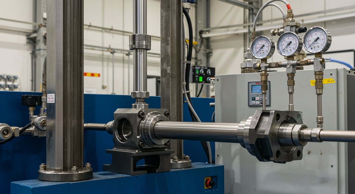 Тестирование гидроцилиндров на стенде