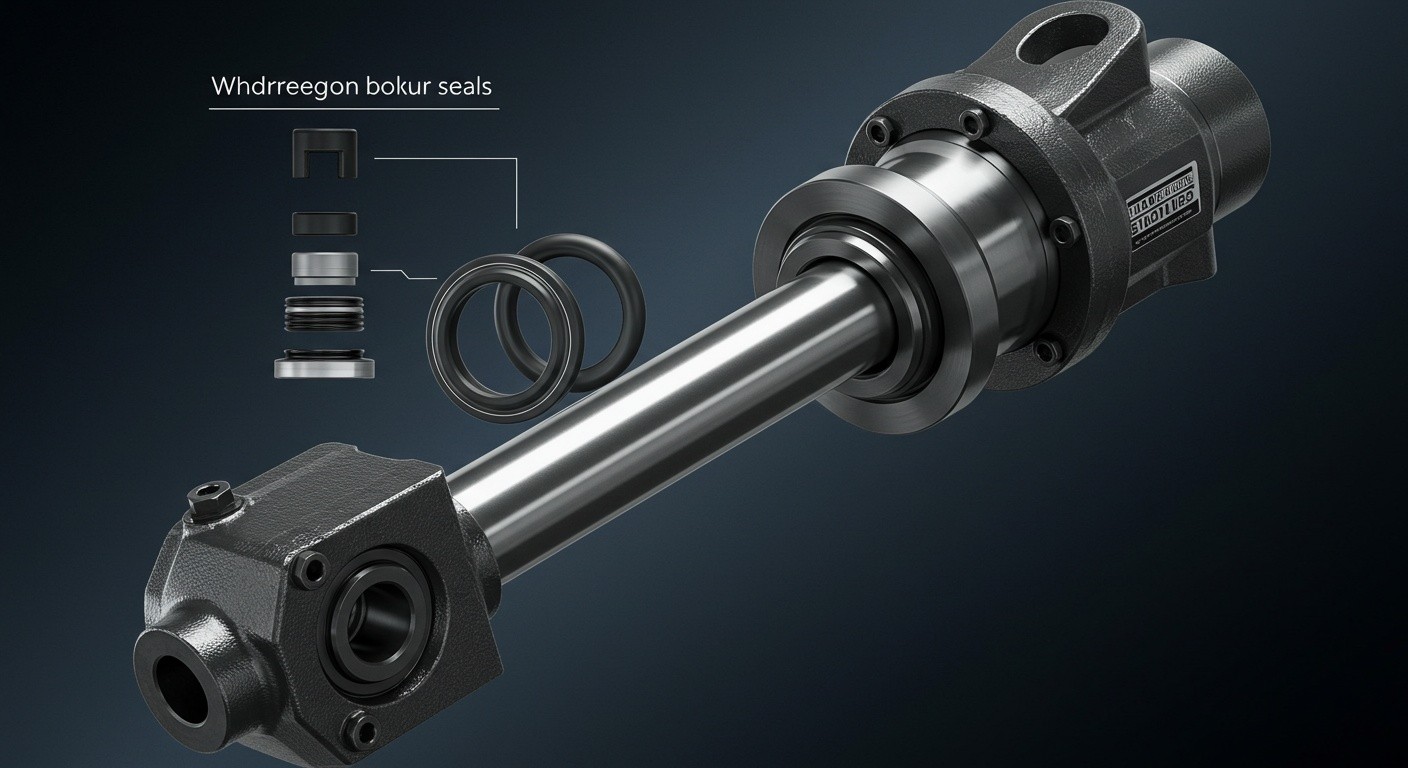 Гидроцилиндр с уплотнениями